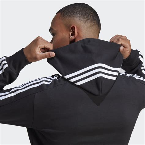 adidas essential 3s kapuzenjacke herren black|Adidas Men Sportswear Essentials French Terry 3.